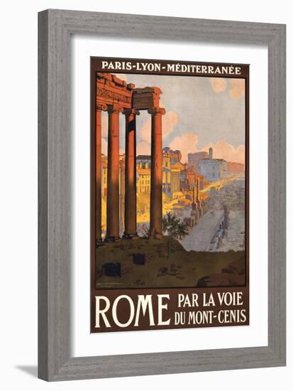 Travel Poster for Rome, Italy-null-Framed Premium Giclee Print