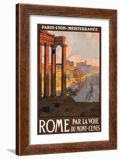 Travel Poster for Rome, Italy-null-Framed Premium Giclee Print