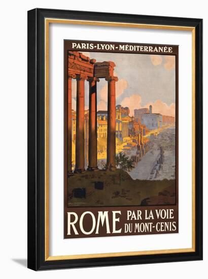 Travel Poster for Rome, Italy-null-Framed Premium Giclee Print