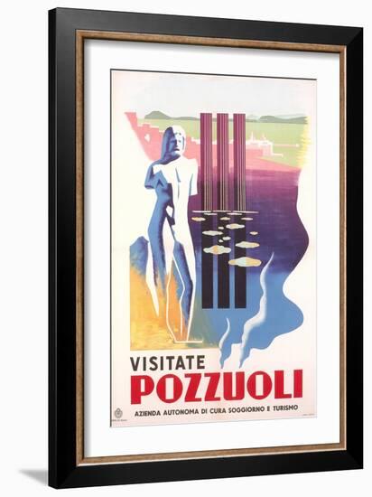 Travel Poster for Rome Pozzuoli-null-Framed Art Print