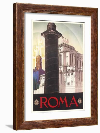 Travel Poster for Rome-null-Framed Art Print