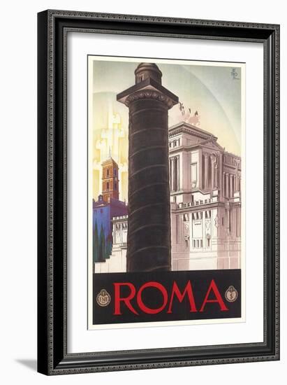 Travel Poster for Rome-null-Framed Art Print