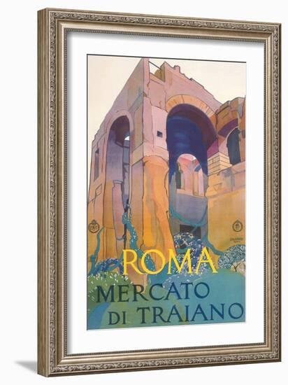 Travel Poster for Rome-null-Framed Art Print