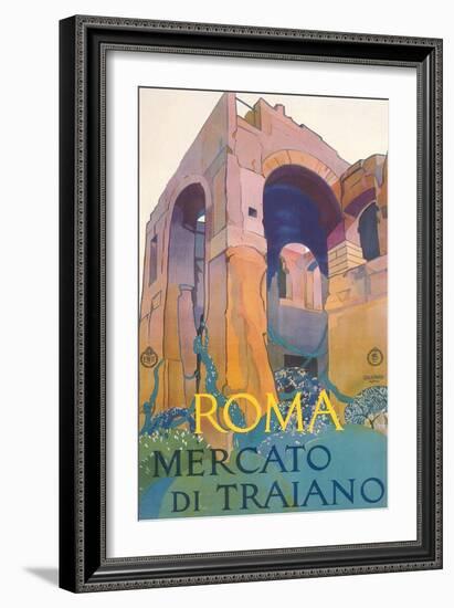 Travel Poster for Rome-null-Framed Art Print