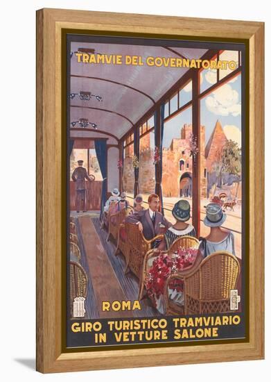 Travel Poster for Rome-null-Framed Stretched Canvas