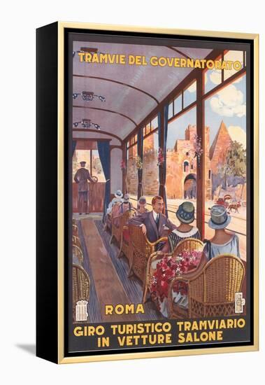 Travel Poster for Rome-null-Framed Stretched Canvas