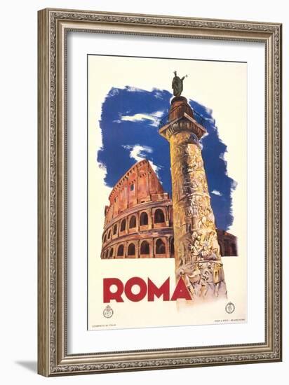 Travel Poster for Rome-null-Framed Art Print