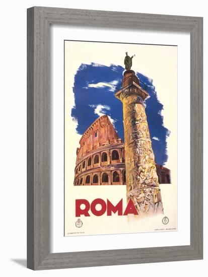 Travel Poster for Rome-null-Framed Art Print