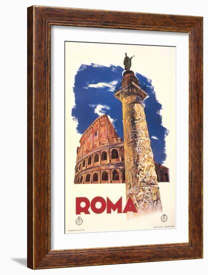 Travel Poster for Rome-null-Framed Art Print
