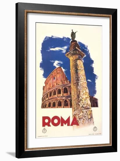 Travel Poster for Rome-null-Framed Art Print