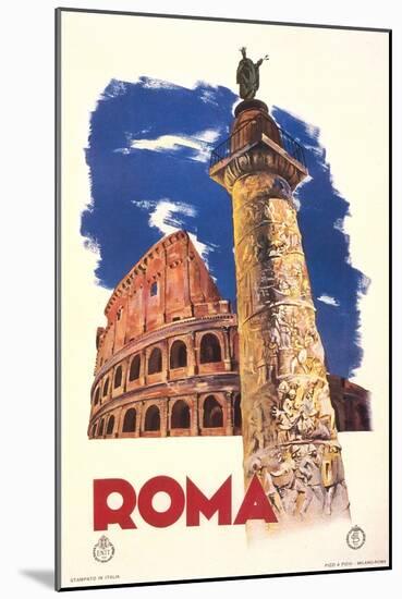 Travel Poster for Rome-null-Mounted Art Print