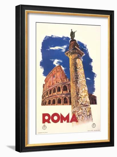 Travel Poster for Rome-null-Framed Art Print