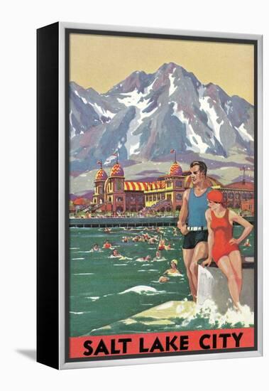 Travel Poster for Salt Lake City-null-Framed Stretched Canvas