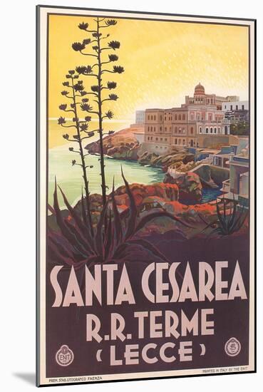 Travel Poster for Santa Cesarea-null-Mounted Art Print