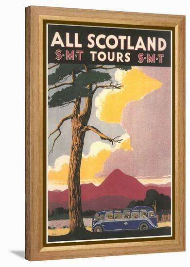 Travel Poster for Scotland-null-Framed Stretched Canvas