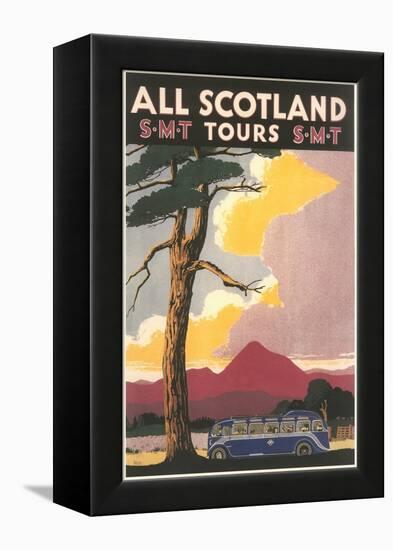 Travel Poster for Scotland-null-Framed Stretched Canvas