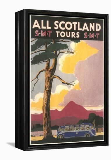 Travel Poster for Scotland-null-Framed Stretched Canvas