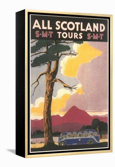 Travel Poster for Scotland-null-Framed Stretched Canvas