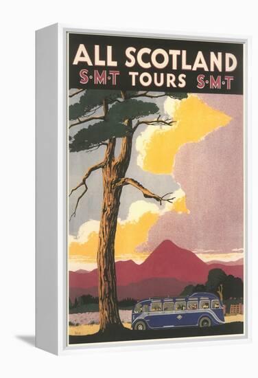 Travel Poster for Scotland-null-Framed Stretched Canvas