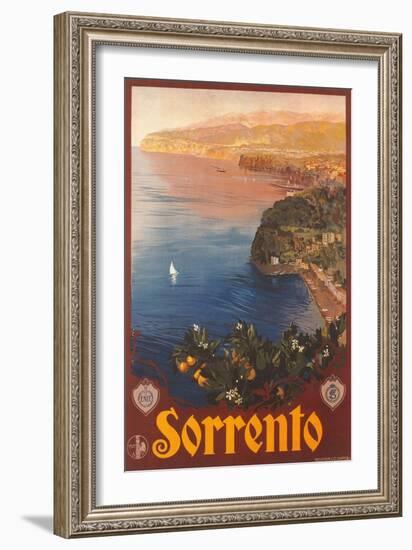 Travel Poster for Sorrento-null-Framed Art Print