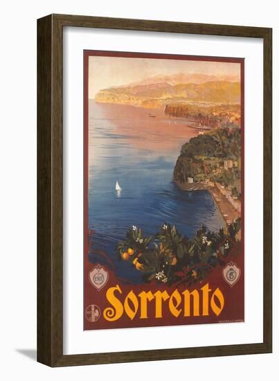 Travel Poster for Sorrento-null-Framed Art Print