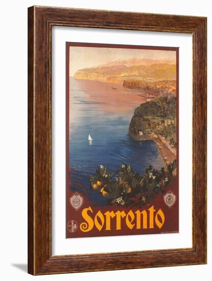 Travel Poster for Sorrento-null-Framed Art Print