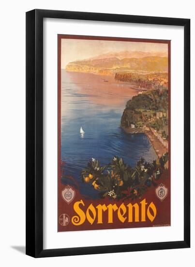 Travel Poster for Sorrento-null-Framed Art Print