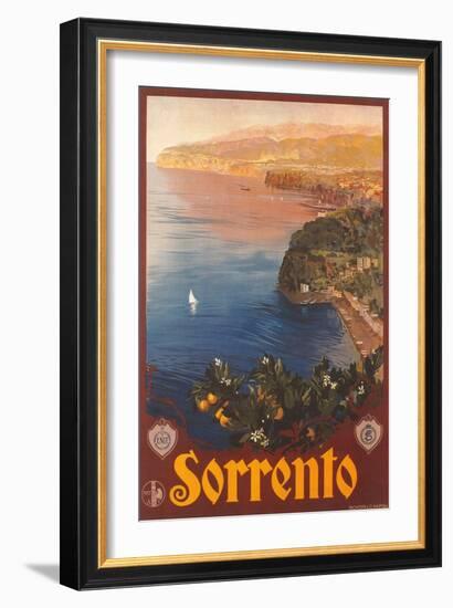 Travel Poster for Sorrento-null-Framed Art Print