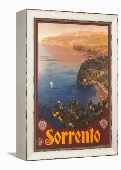 Travel Poster for Sorrento-null-Framed Stretched Canvas