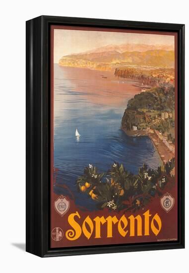 Travel Poster for Sorrento-null-Framed Stretched Canvas