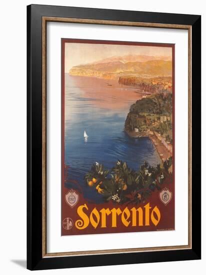 Travel Poster for Sorrento-null-Framed Premium Giclee Print