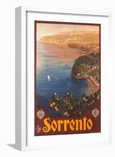 Travel Poster for Sorrento-null-Framed Premium Giclee Print