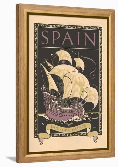 Travel Poster for Spain-null-Framed Stretched Canvas