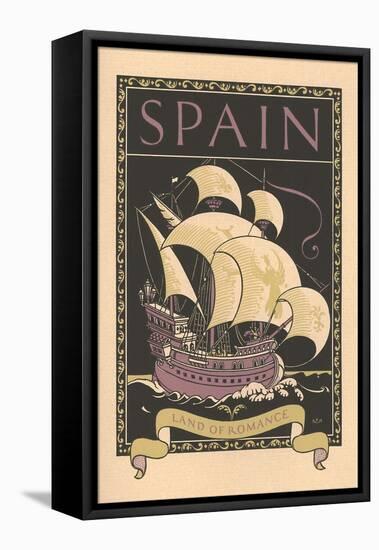 Travel Poster for Spain-null-Framed Stretched Canvas