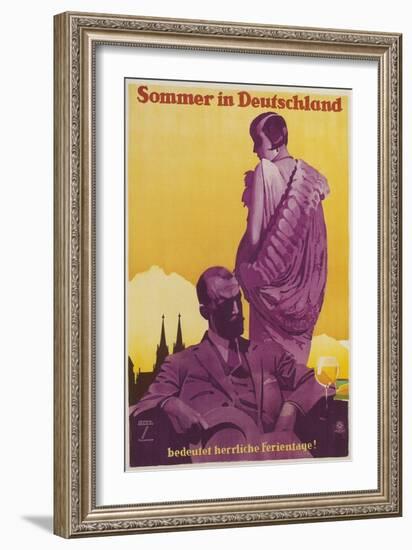 Travel Poster for Summer in Germany-null-Framed Giclee Print