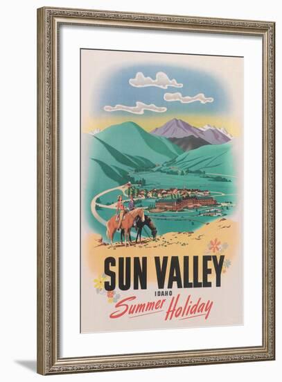 Travel Poster for Sun Valley-null-Framed Art Print