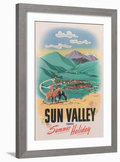 Travel Poster for Sun Valley-null-Framed Art Print