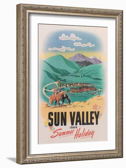 Travel Poster for Sun Valley-null-Framed Art Print