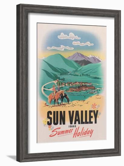 Travel Poster for Sun Valley-null-Framed Art Print