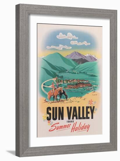 Travel Poster for Sun Valley-null-Framed Art Print