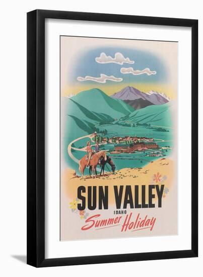 Travel Poster for Sun Valley-null-Framed Art Print