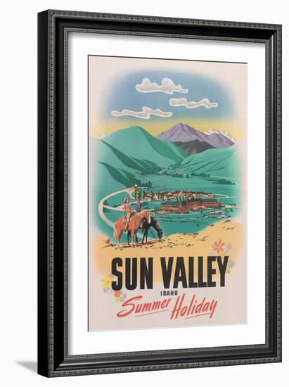 Travel Poster for Sun Valley-null-Framed Art Print