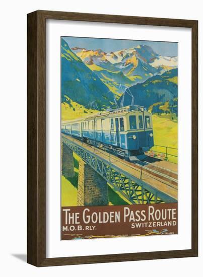 Travel Poster for Swiss Railway-null-Framed Art Print