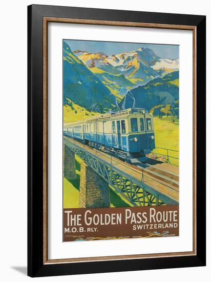 Travel Poster for Swiss Railway-null-Framed Art Print