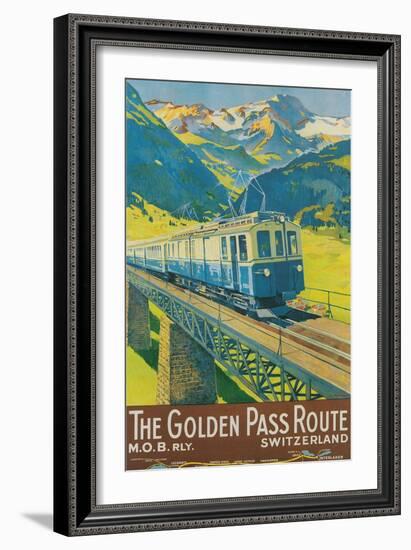 Travel Poster for Swiss Railway-null-Framed Art Print