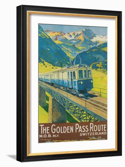 Travel Poster for Swiss Railway-null-Framed Art Print
