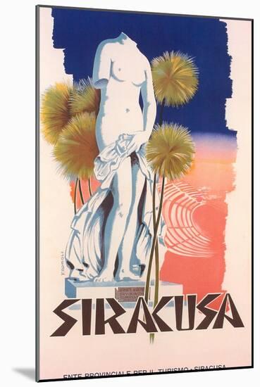 Travel Poster for Syracuse, Sicily-null-Mounted Art Print