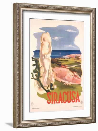 Travel Poster for Syracuse, Sicily-null-Framed Art Print