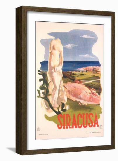 Travel Poster for Syracuse, Sicily-null-Framed Art Print