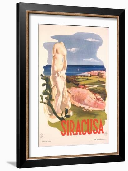 Travel Poster for Syracuse, Sicily-null-Framed Art Print